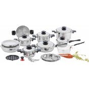 Cookware Sets - Stainless Steel, 28 Piece