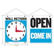 "WILL RETURN" Clock Signs - 7.5" x 9"
