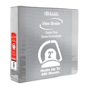 Slanted 3 Ring View Binders - 2" Gray, 2 Pockets