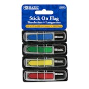 Stick-On Flags - 4 Dispensers, 100 Primary Color Flags