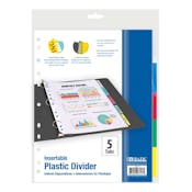 Index Dividers - 5 Count, Assorted Color Tabs