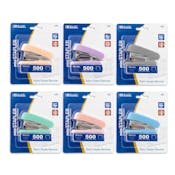 Mini Staplers - 6 Colors, 500 Staples