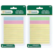 Stick On Notes - 3 Count, Lined, 40 Sheets Each