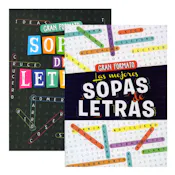 Spanish Word Search Puzzle Books, Large Print - Two Titles