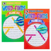 Pocket Puzzle Word Find Puzzle Books - 2 Volumes