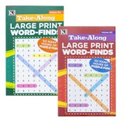 Take-Along Large Print Word Find Puzzle Books - Two Titles