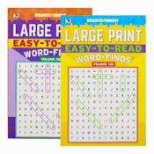 Large Print Easy-to-Read Word Find Puzzle Books - Two Titles