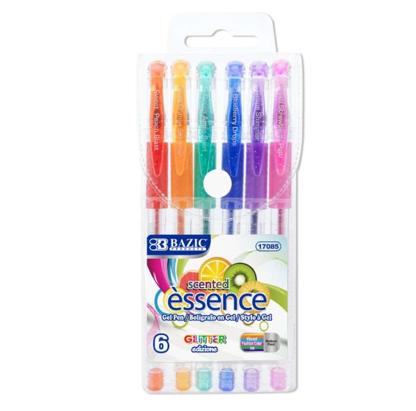 Scented Gel Pens - 6 Pack, Assorted