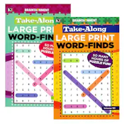 Take-Along Large Print Word Find Puzzle Books - Two Titles