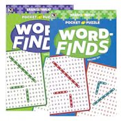 Pocket Puzzle Word Find Puzzle Books - Two Titles
