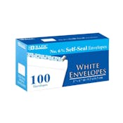 #6 3/4 Self-Seal White Envelopes - 100 Piece