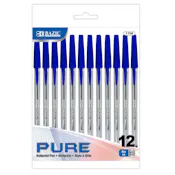Ballpoint Pens - 12 Count, Blue, Medium