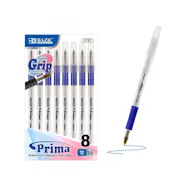 Ballpoint Pens - Blue, Cushion Grip, 8 Pack