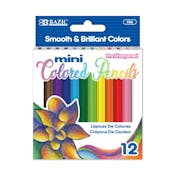 Mini Colored Pencils - Pre-sharpened, 12 Pack