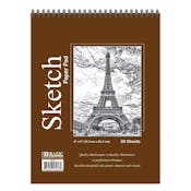 Top Bound Spiral Sketch Pads - 50 Sheets, 6" x 8"