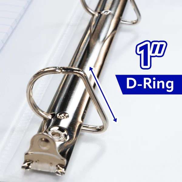 1" Slant-D Ring View Binder w/ 4-Pockets, White