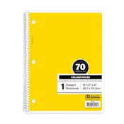 College Ruled Notebooks - 70 Sheets, Yellow