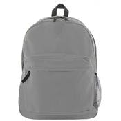 17" Classic Backpacks - Grey, Mesh Pocket
