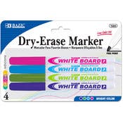 Dry-Erase Markers - 4 Pack, Assorted Bright Colors