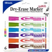 Dry-Erase Markers - 6 Pack, Chisel Tip