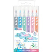 Pastel Brush Markers - Assorted, 6 Pack