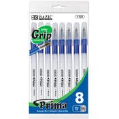 Ballpoint Pens - Blue, Cushion Grip, 8 Pack
