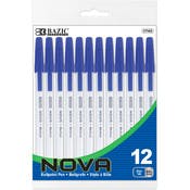 Ballpoint Pens - Blue, Medium, 12 Pack