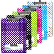 Clipboards - Low Profile Clip, Assorted Polka Dot Designs