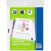 Top Loading Sheet Protectors - 10 Pack, Standard Weight
