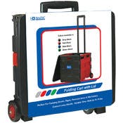 Folding Carts on Wheels - Red, Lid Cover, 16"