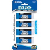 Pencil Erasers - Two-Tone, Vinyl, 4 Pack