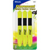 Highlighters - 3 Count, Cushion Grip