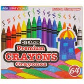 Crayons - 64 Count, Built-In Sharpener