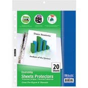 Top Loading Sheet Protectors - 20 Pack, Clear