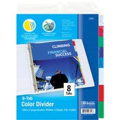 Binder Index Dividers - 8 Count, 3 Ring Reinforced