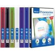 1/2" 3-Ring Binder - Assorted Colors, Clear Presentation Window