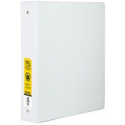 1" 3-Ring Binders - White, 2 Pockets
