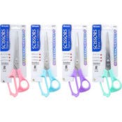 8" Classic Stainless Steel Scissors - 4 Pastel Colors