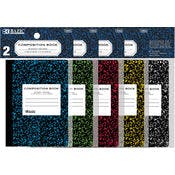 Mini Marbled Composition Books  - 5 Colors, 2 Pack, 80 Sheets