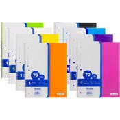 Spiral Notebooks - College Ruled, 70 sheets, 1 Subject, 8 Colors
