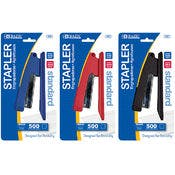 Standard Metal Staplers - 50 Staples Included, Assorted