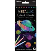 Metallic Colored Pencils - 12 Pack, Assorted