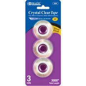 Crystal Clear Tape Refills - 3/Pack, 3/4" x 1000" Total