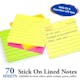 Lined Sticky Notes - 70 Sheets, 3" x 3", Neon (2 of 4)