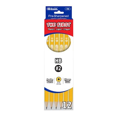 Pre-Sharpened Jumbo Pencils - 12 Pack