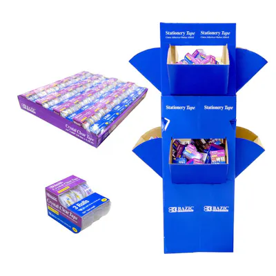 Crystal Clear Tape - Floor Display, 3/4" x 250"