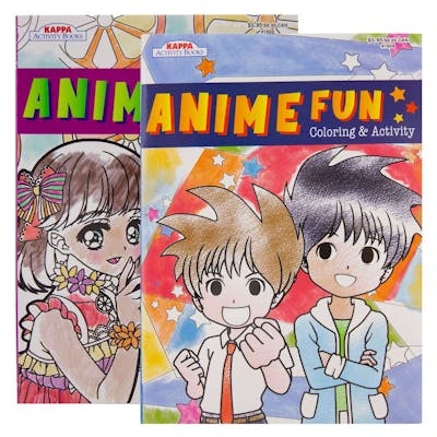 Anime Fun Coloring &amp; Activity Books - 2 Volumes