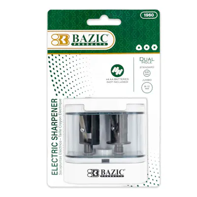 Battery Powered Pencil Sharpener - Dual Blade