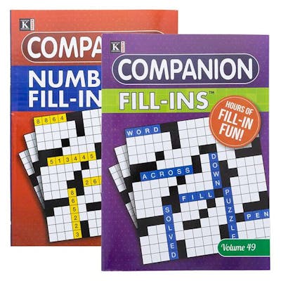 Companion Fill-Ins Puzzle Books - Two Assorted