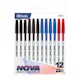 Ballpoint Pens - 3 Assorted Inks, Medium, 12 Pack (1 of 2)